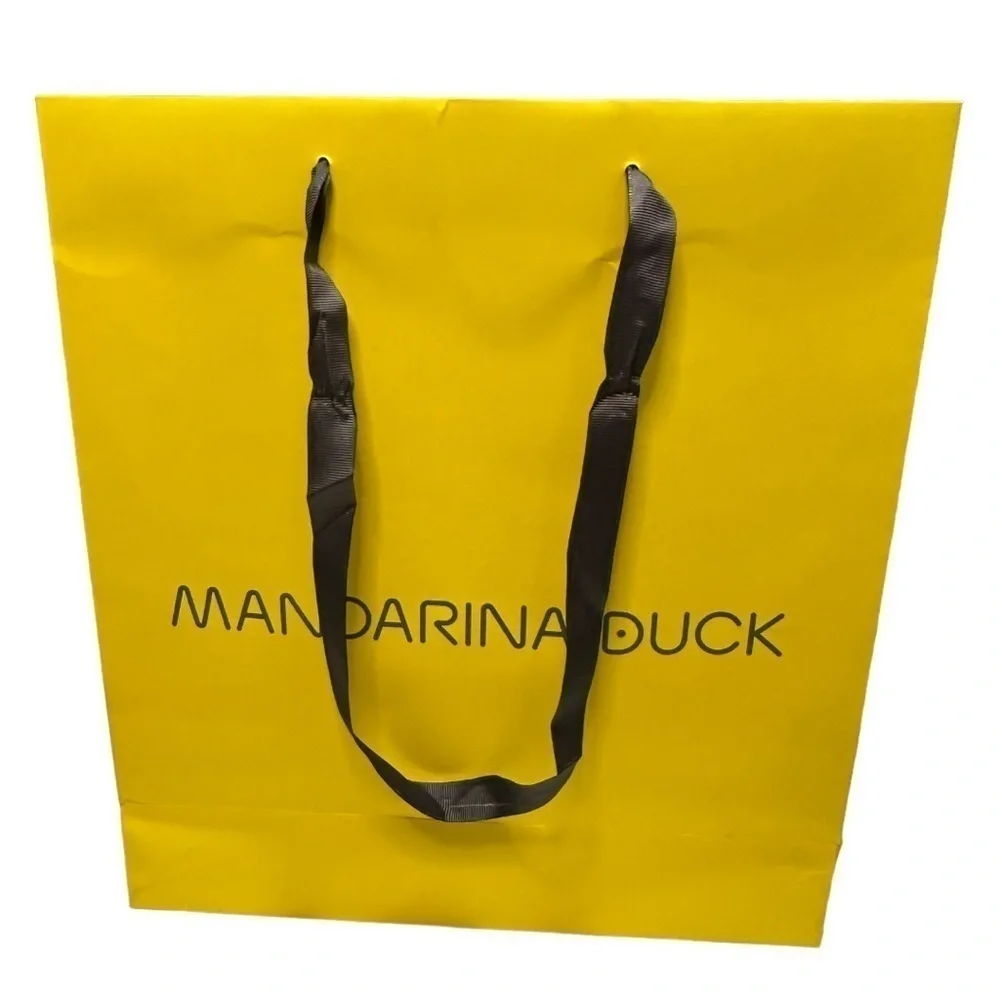 Mandarina Duck Yellow Paper Shopping Bag